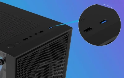 DarkFlash M305 Mesh bílá počítačová skříň bez ventilátorů