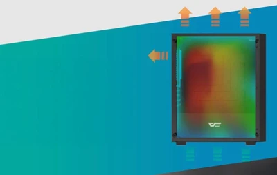DarkFlash M305 Mesh černá bez ventilátorů, počítačová skříň