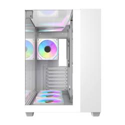 Darkflash Počítačová skříň TH285 se 4 ventilátory (bílá)
