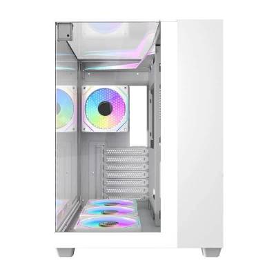 Darkflash Počítačová skříň TH285 se 4 ventilátory (bílá)