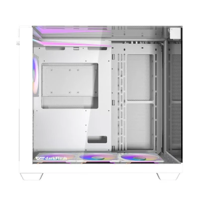Darkflash Počítačová skříň TH285 se 4 ventilátory (bílá)
