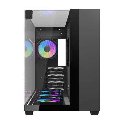 Darkflash Počítačová skříň TH285 se 4 ventilátory (černá)