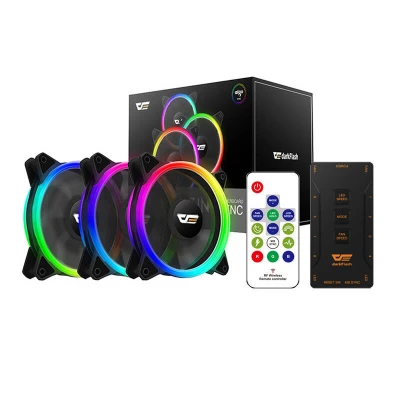 Darkflash Sada počítačových ventilátorů ARGB DR12 Pro 3v1 120x120 (černá)