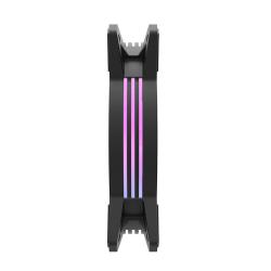 Darkflash Sada počítačových ventilátorů C6, RGB, 3v1 120x120 (černá)