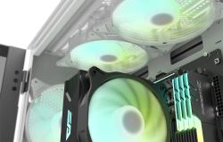 Darkflash Sada počítačových ventilátorů C6, RGB, 3v1 120x120 (černá)