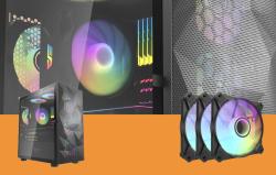 Darkflash Sada počítačových ventilátorů INF8 ARGB, 3v1 120x120 (černá)