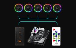 Darkflash Sada ventilátorů pro počítač ARGB DR12 Pro 5v1 120x120 (černá)