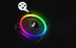 Darkflash Sada ventilátorů pro počítač ARGB DR12 Pro 5v1 120x120 (černá)