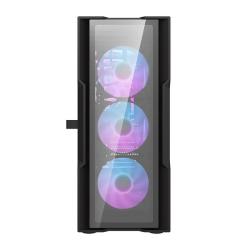 Darkflash Skleněná počítačová skříň DK431 + 4 ventilátory (černá)