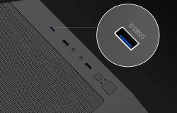 Darkflash Skleněná počítačová skříň DK431 + 4 ventilátory (černá)