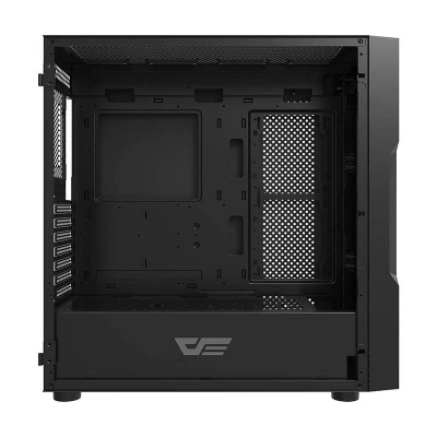 Darkflash Skleněná počítačová skříň DK431 + 4 ventilátory (černá)