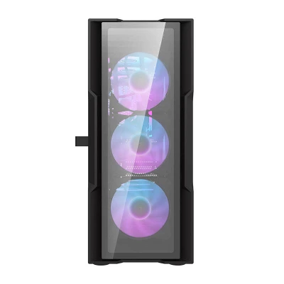 Darkflash Skleněná počítačová skříň DK431 + 4 ventilátory (černá)