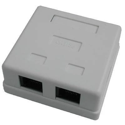 DATACOM Datová zásuvka UTP CAT5E 2xRJ45 na omítku bílá DATACOM Datová zásuvka UTP CAT5E 2xRJ45 na omítku bílá