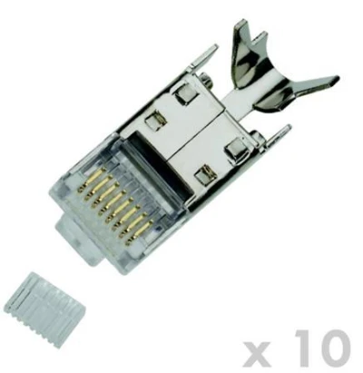 DATACOM Plug STP CAT7(6A) 8p8c- RJ45 drát (10ks) DATACOM Plug STP CAT7(6A) 8p8c- RJ45 drát (10ks)