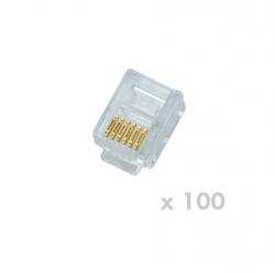 DATACOM Plug UTP CAT3 6p6c- RJ12 lanko - 100 pack DATACOM Plug UTP CAT3 6p6c- RJ12 lanko - 100 pack