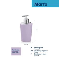 Dávkovač mýdla Marta plast,fialová 17x8 cm
