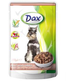 Dax Dog hovězí a králičí, kapsička 100 g (bal. 24 ks)