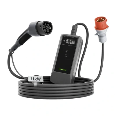 DEPOW deM2D11B15A_DL 11 kW přenosná nabíjecí stanice pro elektromobily s kabelem 15 m