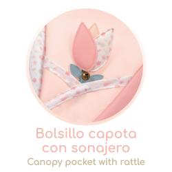 Decuevas Kočárek Tulipe 2025 skládací s taškou pro panenku miminko