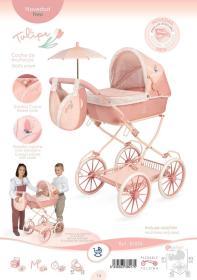 Decuevas Kočárek Tulipe 2025 skládací s taškou pro panenku miminko