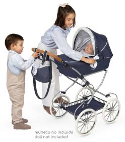Decuevas Kočárek Vintage 2025 skládací s taškou pro panenku miminko