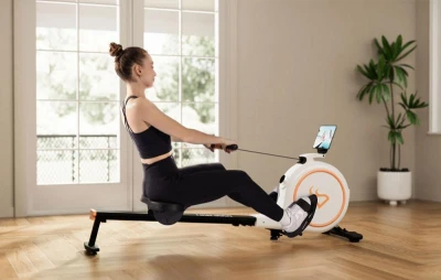 DeerRun RW600 bílý magnetický veslařský trenažér