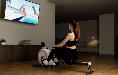 DeerRun RW600 bílý magnetický veslařský trenažér