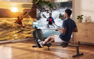 DeerRun R3 černý veslařský trenažér
