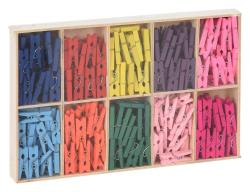 Mat Dekorace kolíček MINI 2,5cm dřev. (200ks) mix barev