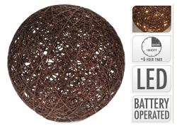 Dekorace Koule 20cm, kov., 20LED, s časovačem HN