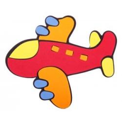 Dekorace Letadlo (pěnová samolepící na stěnu, sklo, nábytek apod.)