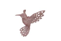 Dekorace Ptáček 10cm PH akryl RŮŽ
