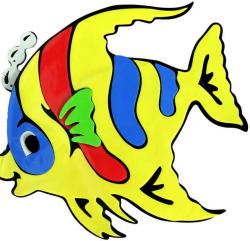 Dekorace Ryba (pěnová samolepící na stěnu, sklo, nábytek apod.)
