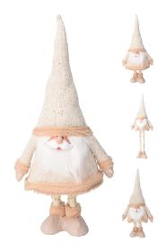Dekorace Santa 112cm teleskop.nohy, ZLA/KRÉM Dekorace Santa 112cm teleskop.nohy, ZLA/KRÉM