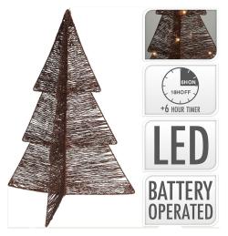 Dekorace Strom skládaný 50cm, kov., 20LED, s časovačem HN