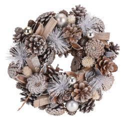 Dekorace Věnec 24cm PŘÍRODNÍ mix barev