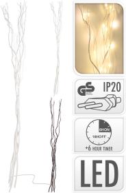 Dekorace Vrba 110cm, 40LED teplá BÍ, s časovačem mix barev