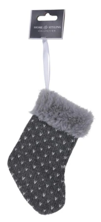 Dekorace závěsná mix RUKAVICE/PUNČOCHA/ČEPICE 15cm BÍ,ŠE