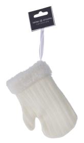 Dekorace závěsná mix RUKAVICE/PUNČOCHA/ČEPICE 15cm BÍ,ŠE