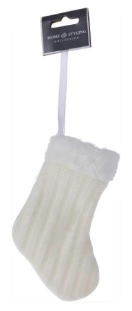 Dekorace závěsná mix RUKAVICE/PUNČOCHA/ČEPICE 15cm BÍ,ŠE
