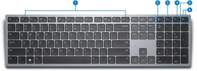 Dell Multi-Device bezdrátová klávesnice - KB700 - CZ/SK