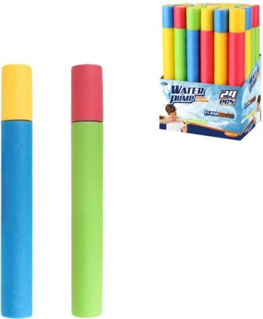Dělo vodní soft 45cm pěnová trubice lehká dvoubarevná na vodu 4 barvy