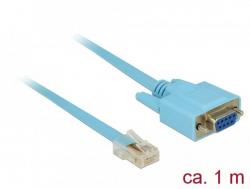 Delock Adaptér RS-232 DB9 samice 1 x Sériový RS-232 RJ45 samec 1 m