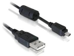 Delock kabel USB 2.0 k fotoaparátům Nikon 8pin UC-E6 USB 1,83m Delock kabel USB 2.0 k fotoaparátům Nikon 8pin UC-E6 USB 1,83m