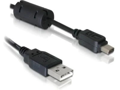 DeLock KABEL USB 2.0 mini typ Olympus 12pin délka 1m DeLock KABEL USB 2.0 mini typ Olympus 12pin délka 1m