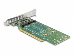 Delock Karta PCI Express 4.0 x16 na 4 x interní M.2 Key M 110 mm NVMe - rozvětvení - Low Profile