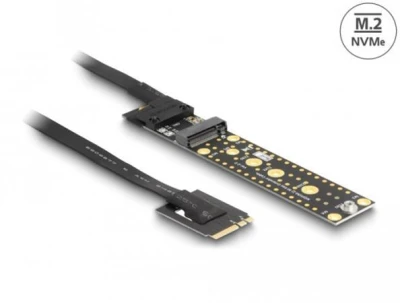 DeLock Karta Riser NVMe M.2 Key A+E zástrčková na Key M Slot, s kabelem délky 20 cm DeLock Karta Riser NVMe M.2 Key A+E zástrčková na Key M Slot, s kabelem délky 20 cm