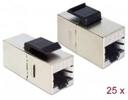 Delock Keystone Modul RJ45 jack RJ45 jack Cat.6 kompaktní 25 ks