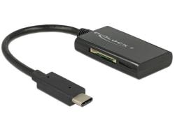 Delock USB 3.1 Gen 1 čtečka karet USB Type-C™ samec 4 slotů Delock USB 3.1 Gen 1 čtečka karet USB Type-C™ samec 4 slotů