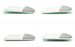 Delux Bezdrátová ergonomická klávesnice GM901D BT+2.4G (bílá)